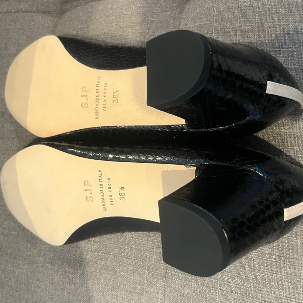 New in box SJP Sarah Jessica Parker Black Women's Shoes heels beloven - Picture 12 of 12